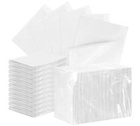 Healifty 125 baberos dentales, delantales desechables blancos para adultos, baberos desechables de 18 x 13.2 pulgadas, 3 capas impermeables, baberos de tatuaje para mesas de uñas, almohadillas