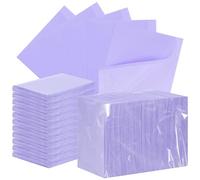 Healifty 125 baberos dentales, delantales desechables morados para adultos, baberos desechables de 18 x 13.2 pulgadas, 3 capas impermeables, baberos de tatuaje para mesas de uñas, almohadillas