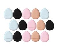Healifty 15 Piezas Mini Puff para Dedos Maquillaje, Esponja de Base Pequeña en Forma de Gota, Reutilizable para Polvo Suelto y Base, Mezcla de Colores para Uso Seco y Húmedo, Accesorios