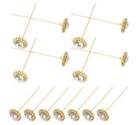 Healifty 15piezas Accesorios De Broche Hechos a Mano Broches De Flores Gemas De Imitación Broche Vintage Con Diseño Floral Para Novias Elegante Alfiler De Metal Para Manualidades De Flores