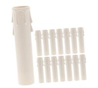 Healifty 15piezas Fundas De Plástico para Candelabro Cubiertas Protectoras para Velas Altas y Portalámparas Uso Eventos Decorativos