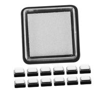 Healifty 16 Almohadillas de Tinta Vacías para Estampar, Esponja de 3X3 CM, Lavables y Recargables, Fáciles de Usar para Manualidades y Oficina, Ideales para Principiantes