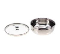 Healifty 1Pieza Cuenco Inoxidable para Cocinar al Vapor con Tapa Recipiente Hermético para Sopa y Alimentos para Uso Casa y Restaurantes