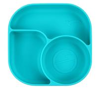 Healifty 1Pieza Plato de de Silicona con Ventosa para Bebés Placa de Compartimentos Antideslizante para Alimentación Complementaria Resistente y de Limpiar