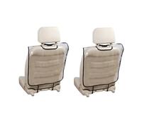 Healifty 2 Almohadillas Protectoras Respaldo Asiento Coche, Transparentes, Impermeables, Antipatadas, de PVC, para Asiento Trasero