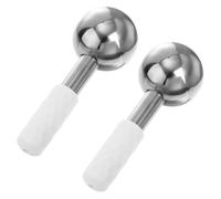 Healifty 2 Globos de Hielo Facial para Masaje Antiedad de Acero Inoxidable Portátiles y Efectivos Promueven la Producción de Colágeno Color Aleatorio para Ojos y Cuerpo