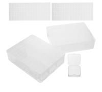 Healifty 2 juegos Caja Organizadora de Plástico Transparente para Joyas y Accesorios de Uñas Apilable con Divisores de Unidades para Almacenamiento Elegante y Protección Duradera Hogar y