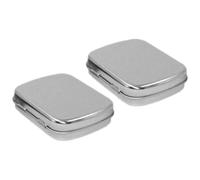 Healifty 2 Juegos Caja Organizadora para Esmaltes de Uñas de Hierro Plata con 12 Compartimentos de 1.6ml, Ligera y Fácil de Transportar para Uso en Casa y Viajes