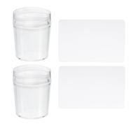 Healifty 2 Juegos de Sellos para Uñas Transparentes Mango y Raspador, Estampador de Manicura DIY de Silicona, Kit Pequeño para Decoración y Arte de Uñas Profesionales