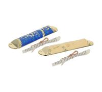 Healifty 2 Juegos Mezuzah de Metal con Pergaminos Estuche Resistente para Puertas Decoración Religiosa Judía para del Hogar Diseño Compacto y Exterior Regalo Significativo para Familiares