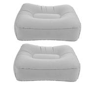 Healifty 2 piezas Almohadas Inflables para Viaje Reposapiés Portátil con Superficie Antideslizante Cojines Ergonómicos para Soporte de Piernas Oficina y Avión para Viajes y Acampadas