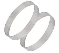 Healifty 2 piezas Anillos Inoxidable para Hornear Anillos para Pastel y Pizza Herramienta Multi Función para Postres y Panqueques