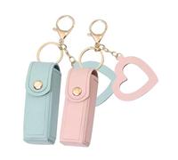 Healifty 2 Piezas Bolsa para Guardar Llaveros Mini Estuche Soporte para Bálsamo Labial Llavero Clip para Organizar y Labiales Coche o Bolso