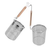 Healifty 2 piezas Colador Pasta Acero Inoxidable con Diseño Perforado para Escurrir Fideos y Freír Duradero para Cocina y Profesional