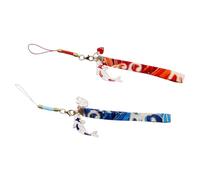 Healifty 2 piezas Correa de Muñeca para Teléfono Móvil Estilo Japonés con Diseño de Carpa Koi Azul y Rojo Cordón Antirrobo Práctico y Ligero para Colgar Cámara y Llaves