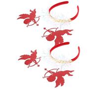 Healifty 2 Piezas Diademas para Rojas con Diseño de Corazón Ajustables para San Valentín Fiestas Bodas y Eventos Románticos Accesorios de Cabello Festivos para Invitados y Celebraciones