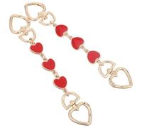 Healifty 2 piezas Extensor de Cadena para Bolso con Forma de Corazón Cadena Metálica Duradera de Aleación Repuesto Práctico para Correa de Monedero Rápido para Mujer