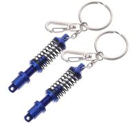 Healifty 2 Piezas Llavero Suspensión Coilover Azul de Aleación de Aluminio