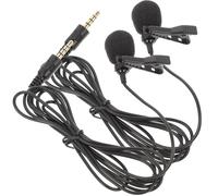 Healifty 2 Piezas Micrófono Lavalier Clip con Cable Mini Micrófono Solapa para PC Tablet y Teléfonos Grabación y Transmisión