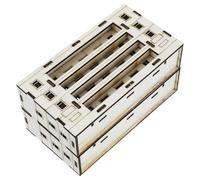 Healifty 2 Piezas Modelo De Casa De Madera Modelo De Madera De Casa Pequeña Decoración Moderna Construcción Artesanales Pequeña Beige