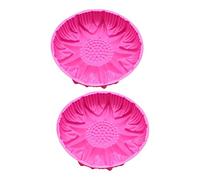 Healifty 2 piezas Moldes de Silicona para Hornear Molde Forma de Girasol para Pastelería para Repostería y Tartas Desmoldeo y Limpieza para Uso Cocina y Panadería