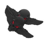Healifty 2 Piezas Pegatinas de Calavera de Metal con Alas Emblemas Resistente la Intemperie para Decoración Exterior de Coches Camiones y Motos Accesorios de Estilo Terror para Ventanas y