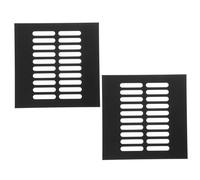 Healifty 2 Piezas Rejilla de Ventilación Decorativa de Aluminio para Armarios y Diseño Estable y Práctico para Muebles de Almacenamiento Color Negro