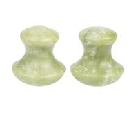 Healifty 2 piezas Rodillo de Jade Natural Masajeador Facial Ojos Forma de Hongo Diseño Ergonómico para Arrugas y Cuidado de Piel Rostro y Cuello
