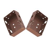 Healifty 2 Piezas Soportes de Montaje Interiores de Hierro Marrón Mate | Compatible Riel Superior, Evita Atascos, Carga Distribuida Uniformemente, Uso en Oficinas y Salas