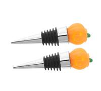Healifty 2 Piezas Tapones para Botellas de Vino Halloween con Diseño de Calabaza y Sombrero de Bruja Tapones Herméticos de Resina para Preservar Vino Fresco Fiestas y Reuniones de