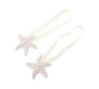 Healifty 2 Piezas Tiebacks Magnéticos para Cortinas con Diseño de Estrella de Mar Sujetadores Decorativos Boho para Cortinas Salón y Dormitorio Sin Daño Paredes Uso