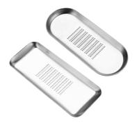 Healifty 2 Ralladores de Jengibre y Ajo de Acero Inoxidable, Herramienta de Cocina Manual, Diseño Cuadrado y Ovalado, Fácil Limpieza, Accesorio para Rallar Verduras y Raíz, 2 Piezas