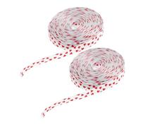 Healifty 2 Rollos de Cinta Decorativa de Poliéster para San Valentín Estampado de Corazones, Adecuado para Manualidades y Envoltura de Regalos en Color Rojo