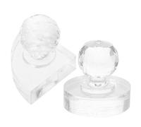 Healifty 2 Sellos para Sombra de Ojos Redondos de Acrílico, Herramientas de Prensado de 30mm y 59mm, Transparentes, para Reparación y Compactación de Polvo, Uso Profesional de Maquillaje