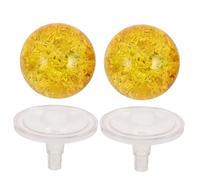 Healifty 2 Series Bolas Decorativas de Cristal Agrietado de Esferas de Vidrio para Decoración de Acuarios y Rocosos con Base Accesorios para Decoración de Hogar y Bandejas