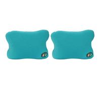 Healifty 2 Uds Almohada de Batería de Oficina sin Hogar Verde Sofá Descanso Masaje Coche Paño Dormir para Tren Cabeza Eléctrico Viaje Portátil Cervical Masajeador Cuello