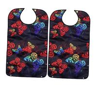 Healifty 2 Uds Babero Para Ancianos Baberos Desechables Para Adultos Baberos Para Adultos Delantal Desechable Para Niños Pequeños Baberos Lavables Para Adultos Protectores De Tela Para