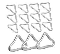 Healifty 20 Piezas Anillos Triangulares de Hierro para Trampolín Repuestos Resistentes y Anticorrosión Accesorios de Hebilla para Cama Elástica Color Plateado Kit de Recambio para Malla de