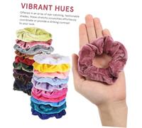 Healifty 20 piezas Gomas para Cabello de Terciopelo Suaves y Elásticas Unidades de Colores Vibrantes Bandas para Coleta Cómodas y Resistentes Accesorios para Peinados Femeninos y Niñas