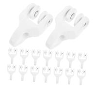 Healifty 20 Piezas Polea De Riel De Cortina Deslizador Rodillos De Plástico para Rieles De Cortina Accesorios para Barra De Ventana Uso De Techo