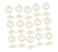 Healifty 20 Piezas Soportes para Tarjetas de Mesa con Clip Metálico Diseño Calabaza Otoño para Notas Números y Fotos para Acción de Gracias y Decoraciones Festivas