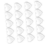 Healifty 20 Piezas Unidades Bolas de Plástico Transparentes Forma de Corazón Rellenable con Orificio para Colgar Adornos DIY para Bodas Navidad Fiestas Románticas y Decoración Colgante