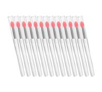 Healifty 20 Pinceles de Silicona para Uñas en Color Rosa Iridiscente Reutilizables Kit Aplicador de Brillantina y Polvo para Decoración Profesional y Uso en Salón Casa