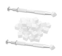 Healifty 200 Esponjas Suaves para Uñas Mini Tofu con Pinzas 2 Unidades, Herramienta Aplicadora para Decoración y Mezcla de Esmalte, Pulidor y Accesorio para Manicura DIY en Casa