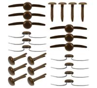 Healifty 200 Mini Uñas Postizas de Dos Patas 8X15Mm Color Cobre Antiguo 200 Piezas de Clavos para Manualidades DIY Infantiles Accesorios Prácticos y Duraderos para Proyectos Hechos a