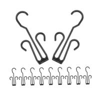 Healifty 25 Ganchos para Zapatos Negros, Colgador De Plástico Resistente, Zapatero Portátil para Armario, Organizador Colgante Multifuncional para Secar y Exhibir Zapatos, Set De 25 Unidades