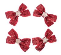 Healifty 2pares Banda Cabello Lazos de Pinzas Elásticas para Coletas Lazos para Tocados Navideños para Niñas Bandas Pelo de Material Suave