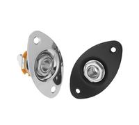 Healifty 2piezas Accesorios Para Guitarra Eléctrica Conector Ovalado De Placa Empotrada Guitarra Eléctrica Salida Metálica Segura