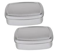 Healifty 2piezas Cajas de Aluminio para Jabón Estuches Multifunción para Auriculares y Organizadores de Maquillaje para Baño y Viaje