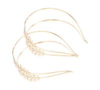 Healifty 2piezas Diadema Dorada Accesorios Para Cabello Diadema Para Niña Para Fiestas Al Aire Libre Para Peinados De Temporada